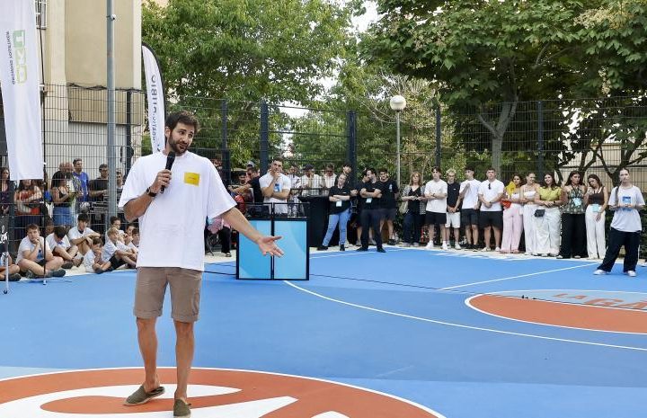 Presentació de la remodelació de la Gàbia al Canyadó, amb Ricky Rubio