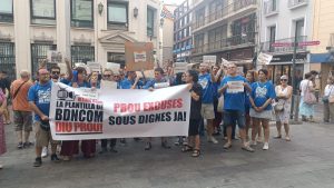 Protesta dels treballadors de Badalona Comunicació foto: arxiu