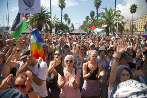 Concentració per acomiadar la flotilla solidària amb Palestina foto: Arxiu