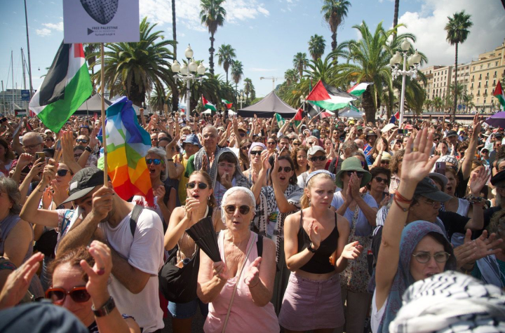 Concentració per acomiadar la flotilla solidària amb Palestina foto: Arxiu