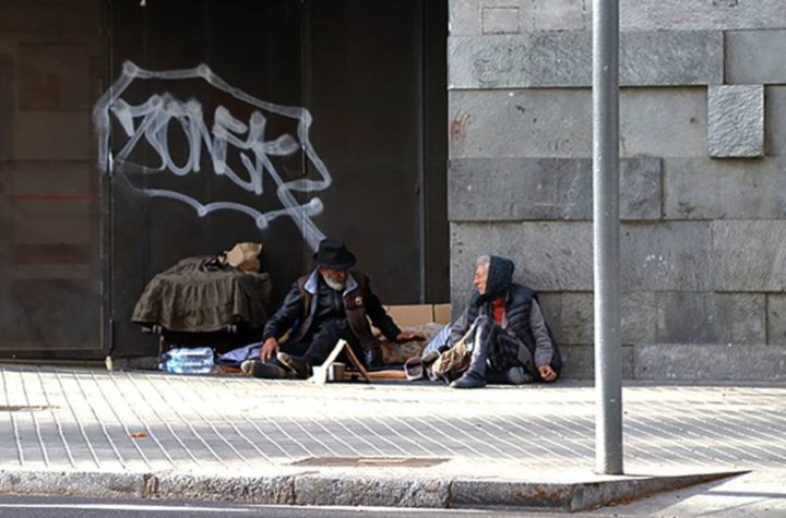 Les persones sense sostre no tenen cap empar a Badalona quan fa molt fred Foto: Arxiu