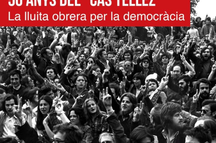 Cartell coomemoratiu dels 50anys del cas Téllez a Badalona