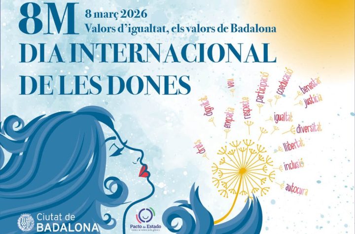 Cartell institucional del 8M a Badalona